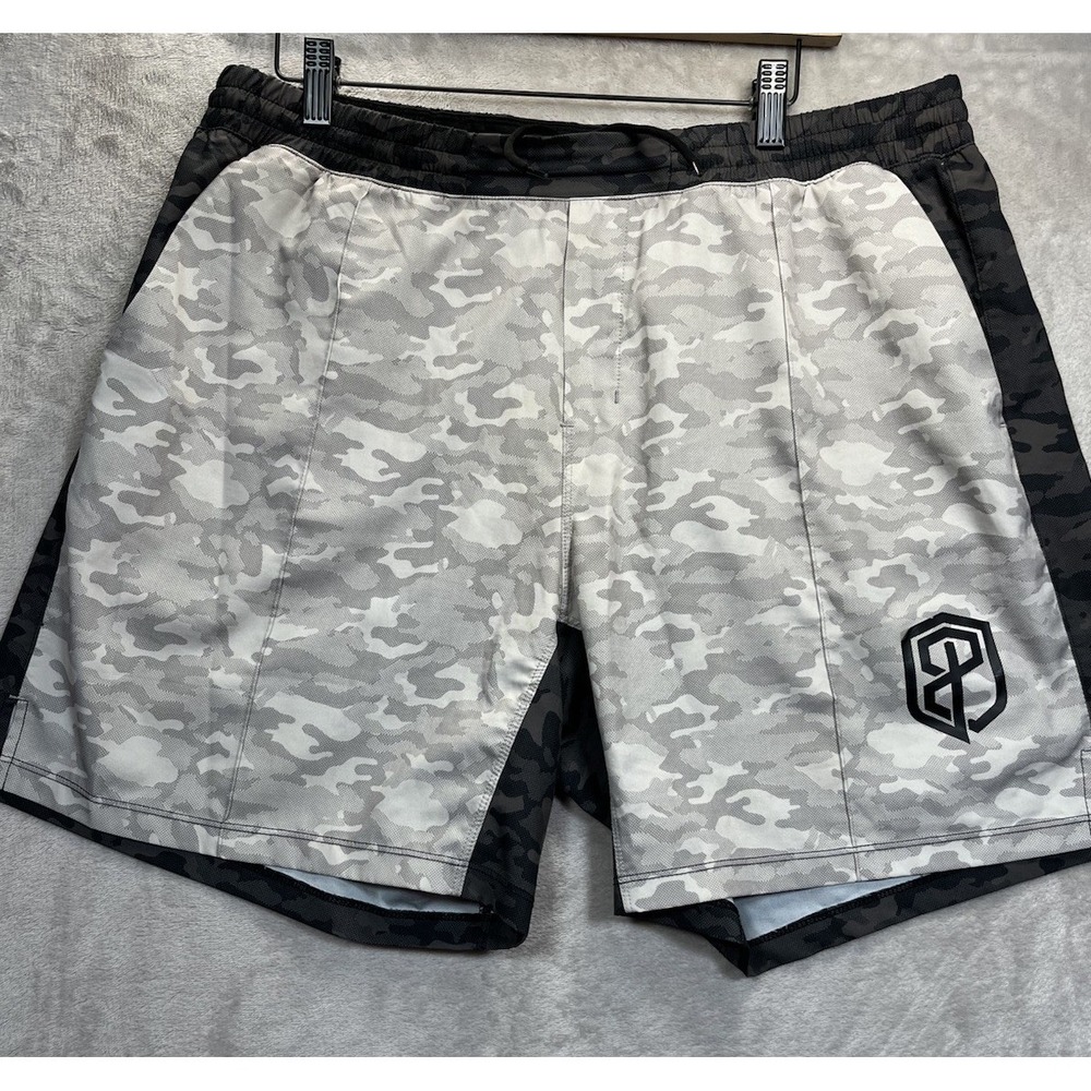 Born Primitive Training Shorts Men's XL Black Gray Camo